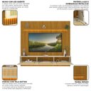 Ver imagem 6 de Estante Home para TV até 85 Polegadas Ripado com LED 100% MDF 250CMX228.8cm Nobre Native Marrom