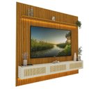 Ver imagem 2 de Estante Home para TV até 85 Polegadas Ripado com LED 100% MDF 250CMX228.8cm Nobre Native Marrom