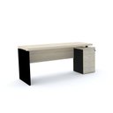 Ver imagem 2 de Escrivaninha Mesa Escritório Estação de Trabalho 4 Gavetas com Chave