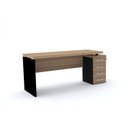 Ver imagem 2 de Escrivaninha Mesa Escritório Estação de Trabalho 4 Gavetas com Chave