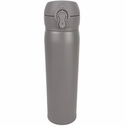 Garrafa Térmica Infantil Mini Garrafinha Inox Quente Frio Trava de Segurança Inquebrável 420 Ml Cinz - 9