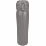 Garrafa Térmica Infantil Mini Garrafinha Inox Quente Frio Trava de Segurança Inquebrável 420 Ml Cinz - 9