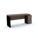 Ver imagem 2 de Escrivaninha Mesa Escritório Estação de Trabalho 3 Gavetas com Chave