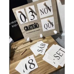 Calendário Decorativo de Parede com Portas Chave:branco - 3