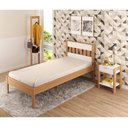 Ver imagem 2 de Cama de Solteiro para Colchão 88 x 188 cm Multimóveis VCR35010 Amêndoa/Branco