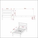 Ver imagem 3 de Cama de Solteiro para Colchão 88 x 188 cm Multimóveis VCR35010 Amêndoa/Branco