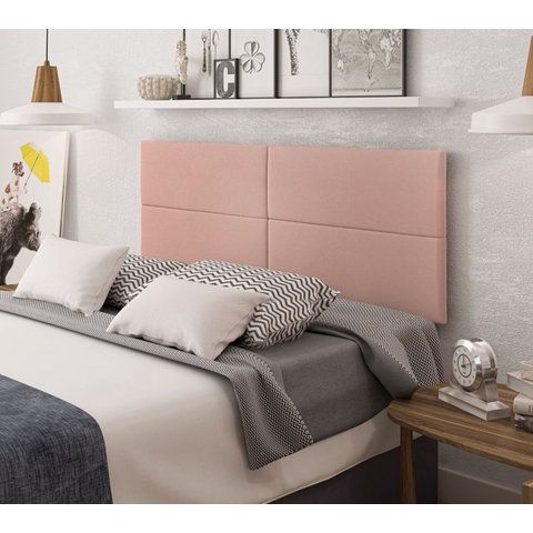 Cabeceira Solteiro Estofada Suspensa Moderna para Quarto de Criança/adulto - 90 Cm - Rose Suede