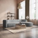 Ver imagem 2 de Sofá Modular Celinne Luxuoso Sala de Estar Decoração Luxo 265cm Bouclé