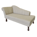 Ver imagem 5 de Recamier Divã para Sala Cecilia Pés Retro Tabaco 1.60cm Corano Bege - Incasa Decor