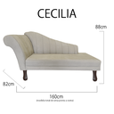 Ver imagem 6 de Recamier Divã para Sala Cecilia Pés Retro Tabaco 1.60cm Corano Bege - Incasa Decor