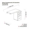 Mesa para Escritório 3 Gavetas 104cmx45cm PE40  - 3