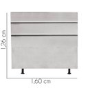 Ver imagem 3 de Cabeceira Estofada Cama Box Queen 160cm Argentina Corino Cinza Claro- Mabe Magazine