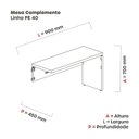 Ver imagem 3 de Complemento Para Escrivaninha 90cmx45cm Pe40