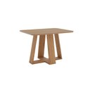 Ver imagem 1 de Mesa de Jantar 4 Lugares 120cm Tampo 100% MDF Canto Arred c/ Vidro Lins Henn