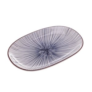 Conjunto 02 Pratos Ovais De Porcelana Para Servir Koji 24X15