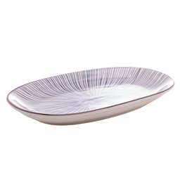 Conjunto 02 Pratos Ovais De Porcelana Para Servir Koji 24X15 - 2