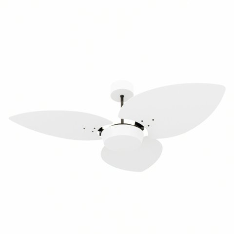 Ventilador de Teto Natuvent Dahlia No Light 3 Pás Madeira Branco 220v
