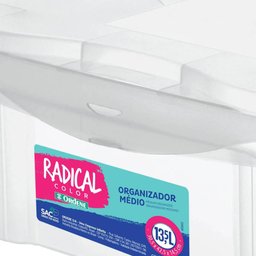 Kit 12 Caixas Organizadoras Ordene 13,5l Tampa Empilhável Radical Color Média - 8