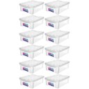 Ver imagem 1 de Kit 12 Caixas Organizadoras Ordene 13,5l Tampa Empilhável Radical Color Média