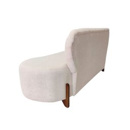 Sofá 3 Lugares Orgânico Curvo Tókio 180cm Couro Bege - 4