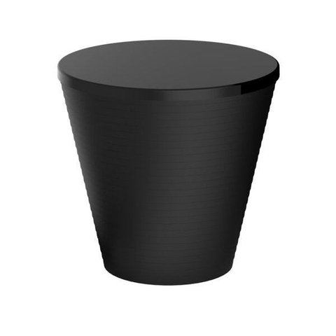 Banqueta Baixa Polipropileno sem Encosto Preto Fluo