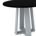 Ver imagem 3 de Mesa Jantar Redonda Isabela 100x100cm Off White Preto
