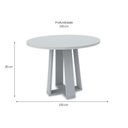 Ver imagem 2 de Mesa Jantar Redonda Isabela 100x100cm Off White Preto