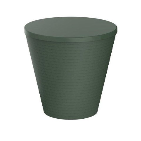Banqueta Baixa Polipropileno sem Encosto Fluo Verde/Alecrim