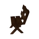 Ver imagem 3 de Conjunto Mesa 1,6m e 2 Bancos Com Encosto e 2 Cadeiras Madeira Maciça Eucalipto:Tabaco