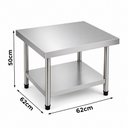 Ver imagem 2 de Cavalete Inox para Lava Louças com Tampo Liso 620x620x500mm Frigopro