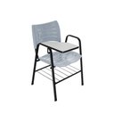 Ver imagem 1 de Cadeira Iso Braço Polipropileno Iso Universitária Cinza