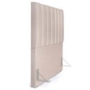 Ver imagem 3 de Kit Cabeceira Cama Box Solteiro 100cm com Calçadeira Recamier Baú Dália W01 Linho Cru - Lyam