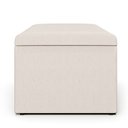 Ver imagem 4 de Kit Cabeceira Cama Box Solteiro 100cm com Calçadeira Recamier Baú Dália W01 Linho Cru - Lyam