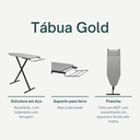 Ver imagem 4 de Mesa Tábua de Passar Roupa Tecido Térmica Prática Porta Ferro Dobrável Itagold