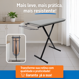 Mesa Tábua de Passar Roupa Tecido Térmica Prática Porta Ferro Dobrável Itagold - 3