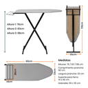 Ver imagem 3 de Mesa Tábua de Passar Roupa Tecido Térmica Prática Porta Ferro Dobrável Itagold