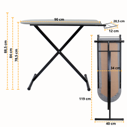 Mesa Tábua de Passar Roupa Tecido Térmica Prática Porta Ferro Dobrável Itagold - 2