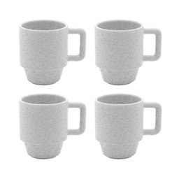 Conjunto De 4 Canecas 400 Ml Empilháveis Elo Baunilha - 2 Conjunto De 4 Canecas 400 Ml Empilháveis Elo Baunilha - 2