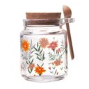 Ver imagem 2 de Porta Mantimento Redondo de Vidro com Tampa e Colher de Bambu Flora Lyor 240ml