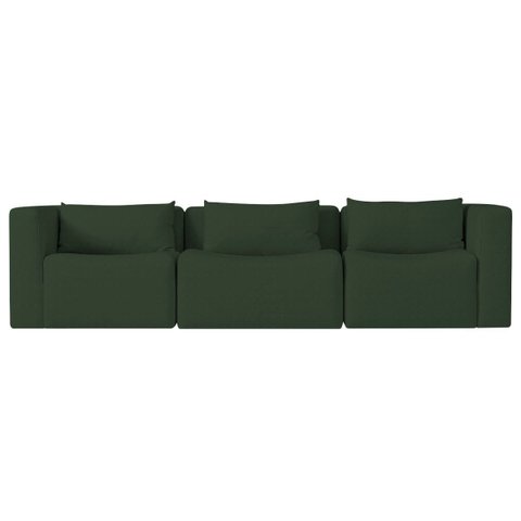Sofá 3 Lugares Billy 210cm Orgânico Luxo Recepção Linho