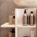 Ver imagem 6 de Gabinete Armário para Banheiro Classic com Rodizios Branco/freijó Ripado