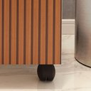 Ver imagem 5 de Gabinete Armário para Banheiro Classic com Rodizios Branco/freijó Ripado