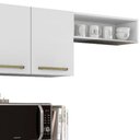 Ver imagem 5 de Cozinha Suspensa 6 Portas 163 Cm Mdp Carol Armoveis - Branco