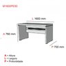 Mesa para Escritório Diretor 160x70cm PE50  - 4