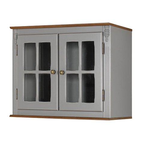 Aéreo Cozinha 120cm 3 Portas Vidro Laca Off White