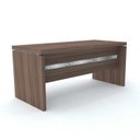 Ver imagem 3 de Mesa para Escritório Diretor PE50 180cm Walnut E Prata