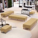 Ver imagem 2 de Kit 02 Puffs Decorativo Sala de Estar Bali W01 Pés Palito 170x60cm Couríssimo Fendi - Lyam Decor