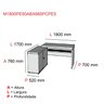 Mesa para Escritório em L Diretor com Balcão 180 x 70cm ML1800PE50  - 3