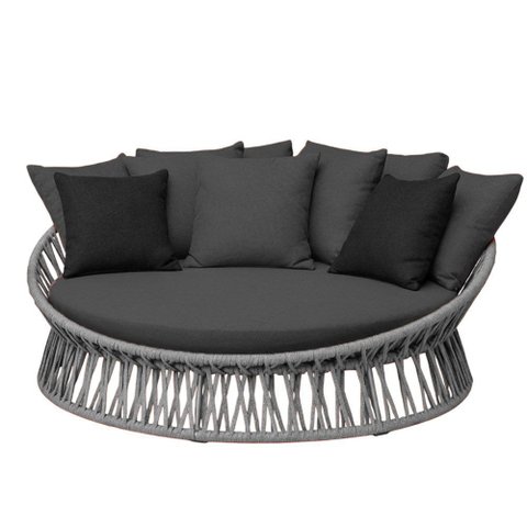 Chaise Área Externa Monza Alumínio Pintura Corda Náutica Trama