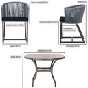 Ver imagem 2 de Mesa com 4 Cadeiras e Noronha Estofado 12 Trama Original Prata